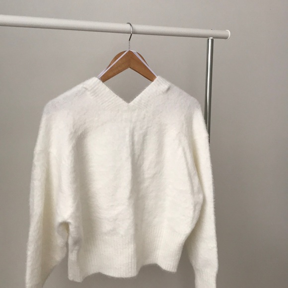 H&M fluffy cardigan rhinestone buttons - Picture 6 of 9